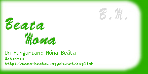 beata mona business card
